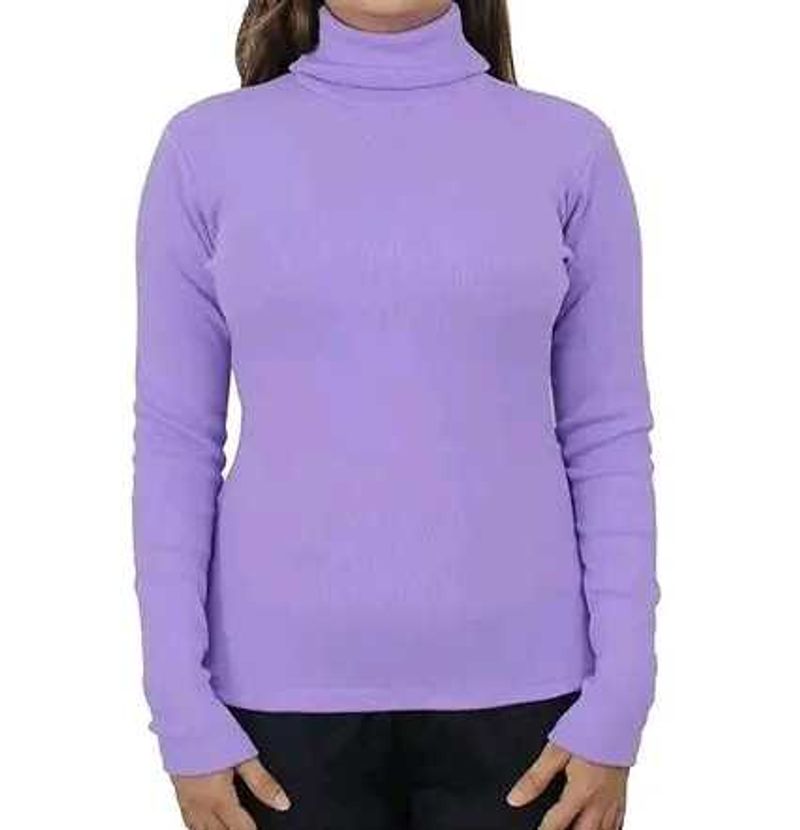 Lavender Turtleneck Top