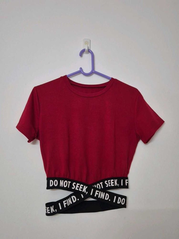 Shein Red Crop Top