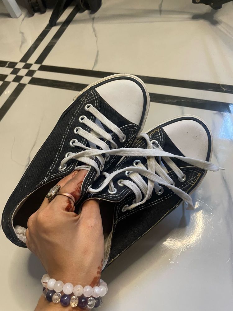 Black Canvas Sneakers