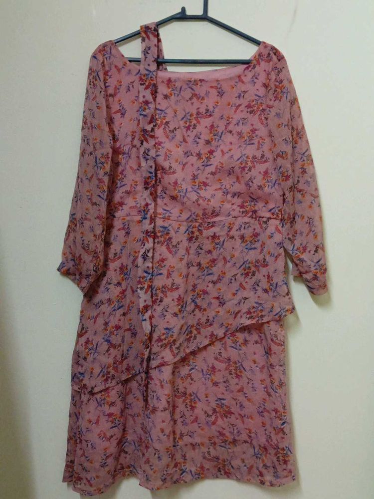 Floral Print Layered Dress
