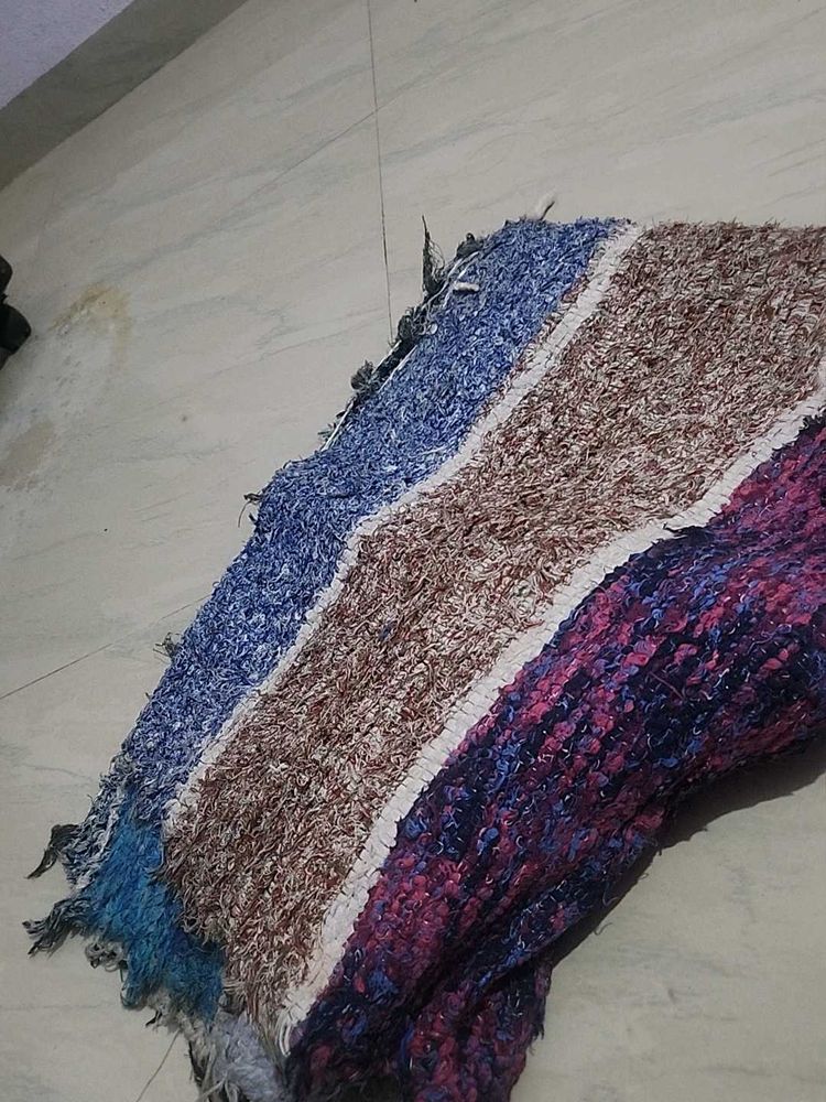 Colorful Striped Shag Rug
