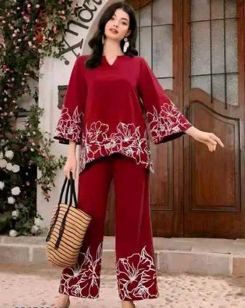 Elegant Maroon Kurta Set