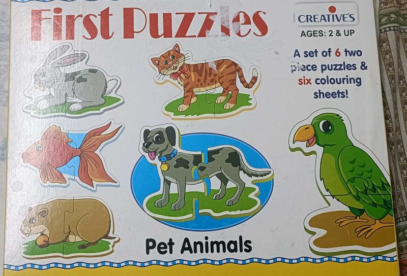 Creative&#39;s First Puzzles - Pet Animals (6 piece
