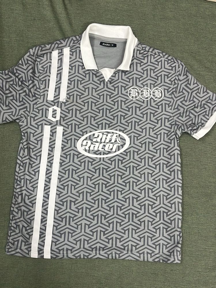Graphic Print Polo T-Shirt