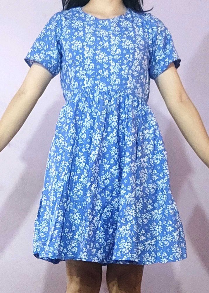 Floral Blue Dress