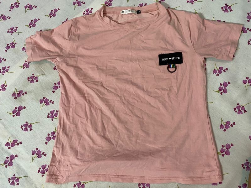 Free Size Stretchable Nude Pink Colour Top