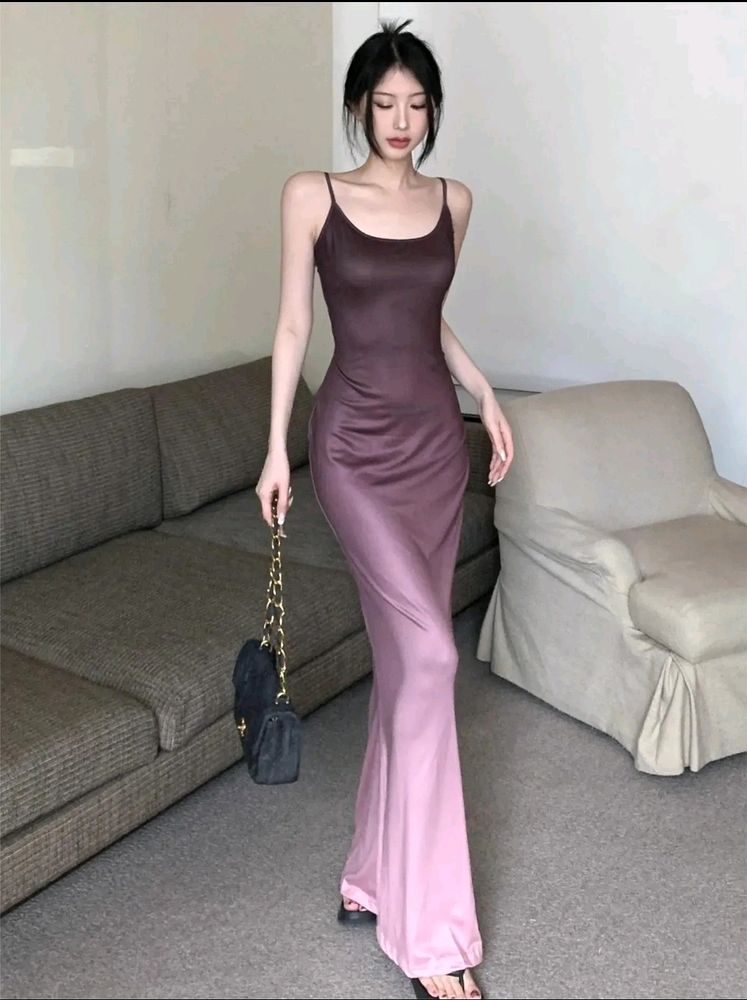 NEWME Purple ombre maxi dress