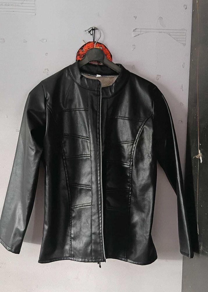 Stylish Black Faux Leather Jacket