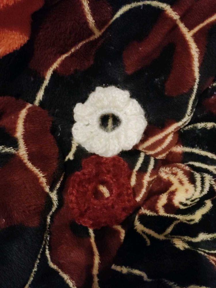 Crochet Flower Hair Tie