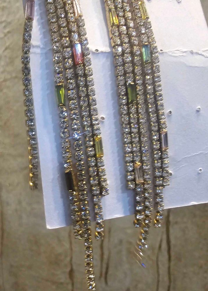 Statement Rhinestone Dangler Earrings | Bombay