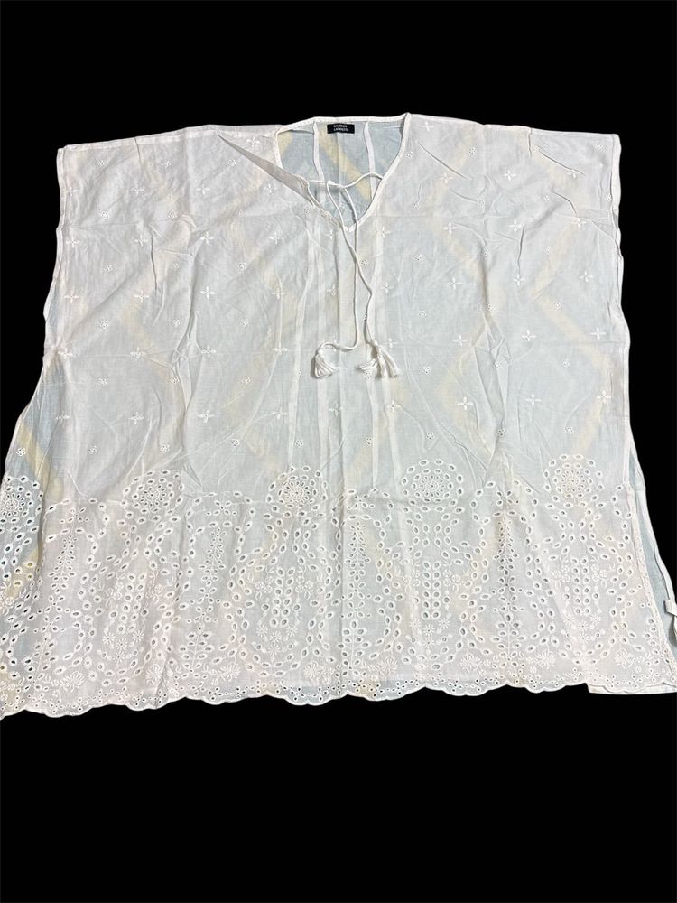 White Beach Wear Kaftan Top