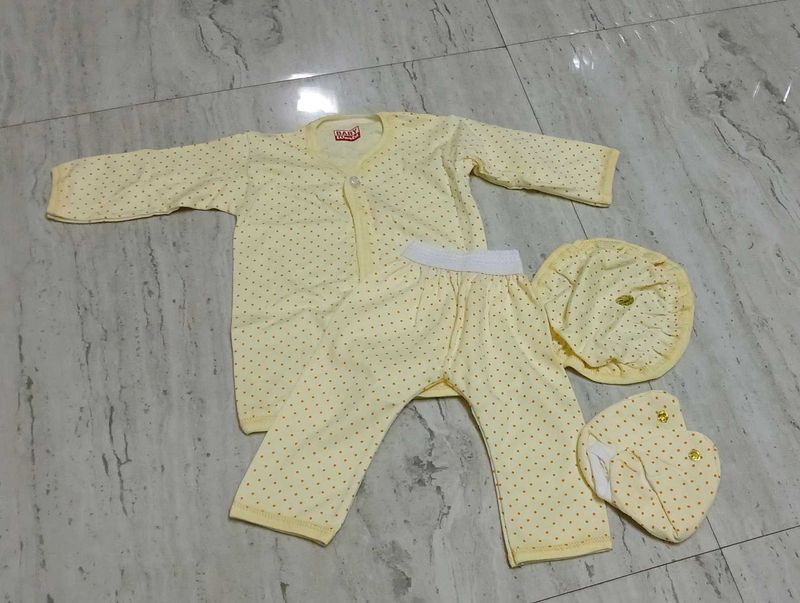 Baby Outfit Set: Shirt, Pants, Hat &amp; Bib