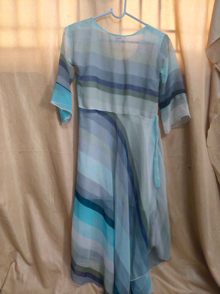 Striped Chiffon Dress