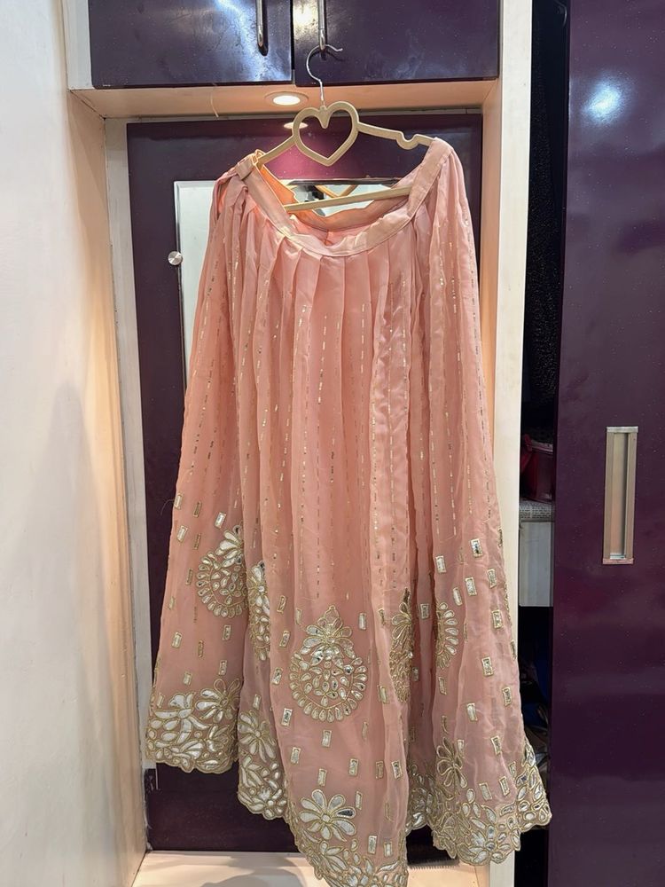 Lehenga Choli With Attached Sleeves Dupatta