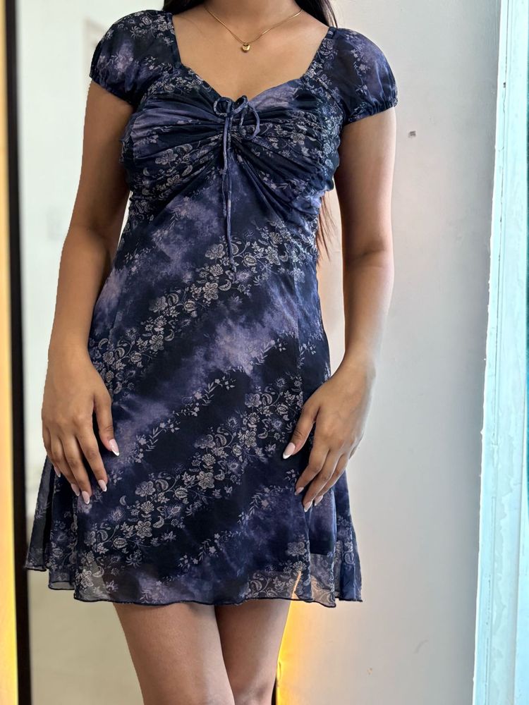 Tie-Front Mini Dress