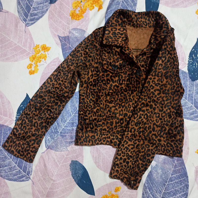 Leopard Print Crop Jacket
