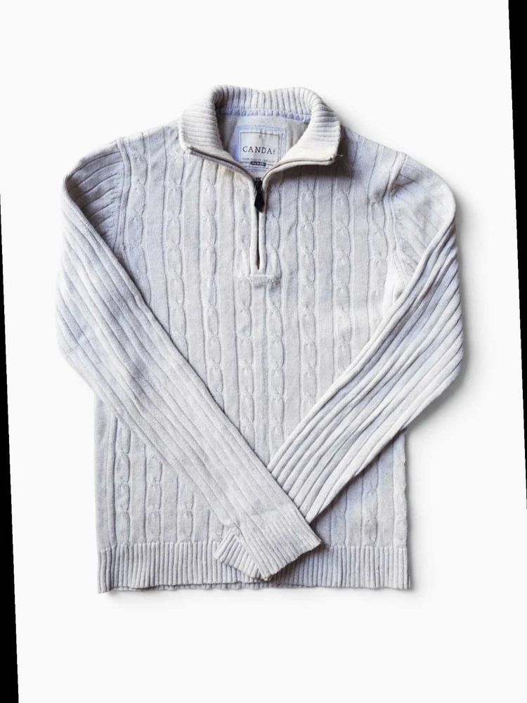 Canda Cable Knit Half-Zip Pullover