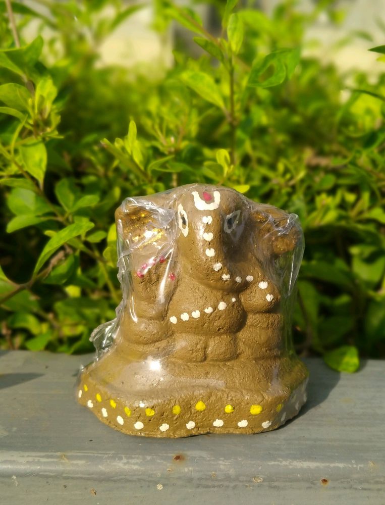 3&#34;GANPATIJI IDOL Made From Cow Dung.
