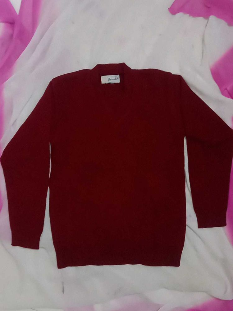 Burgundy Knit Pullover