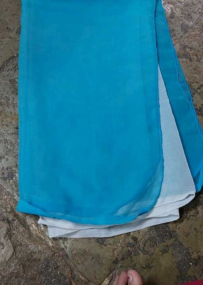 Elegant Blue &amp; White Dupatta