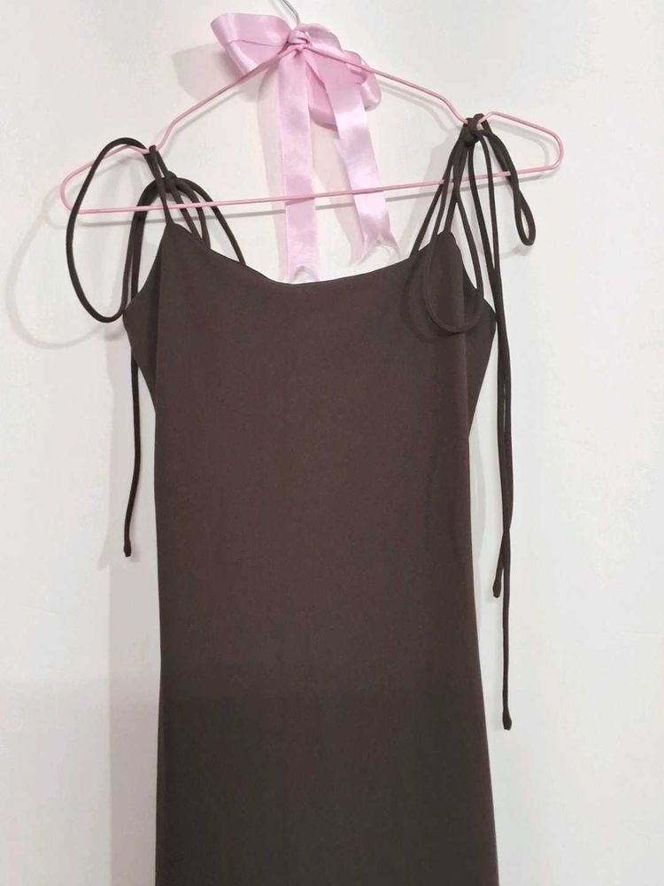 Long Coffee Brown Bodycon