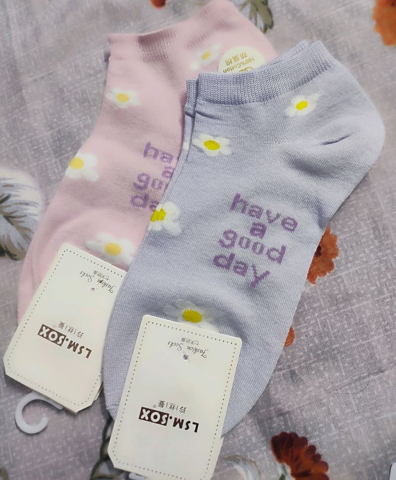 Girl&#39;s Ankle Length Socks (2 Pair)