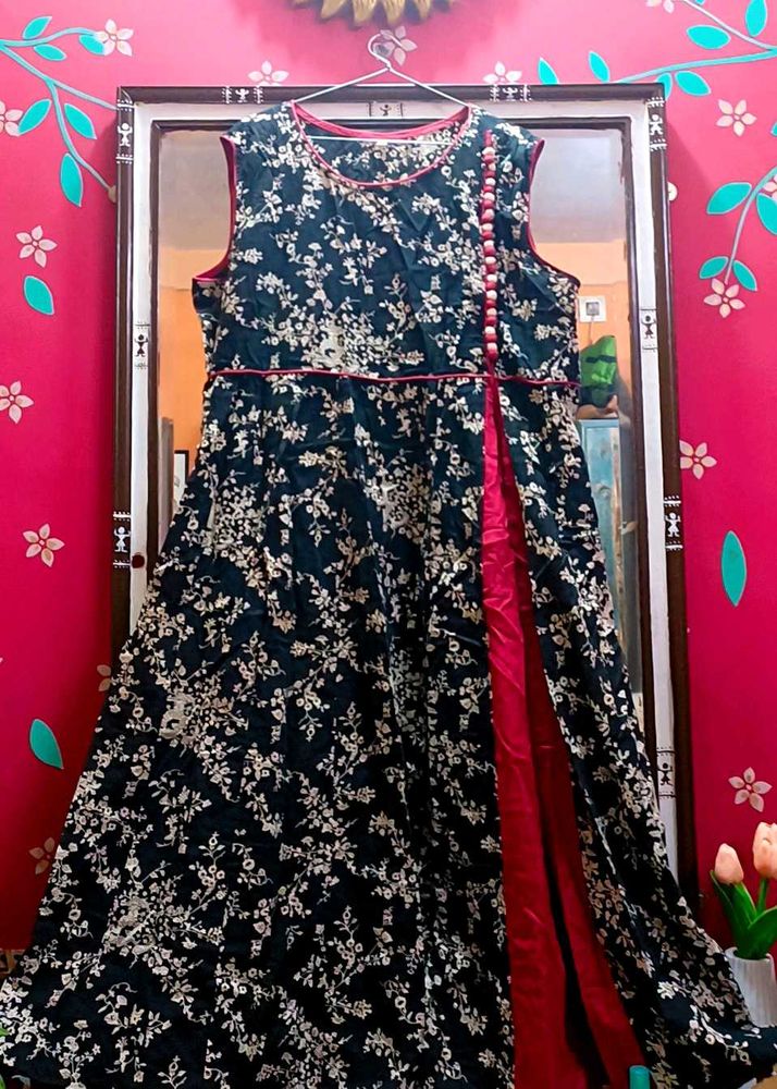 Ethical Black Floral Kurta