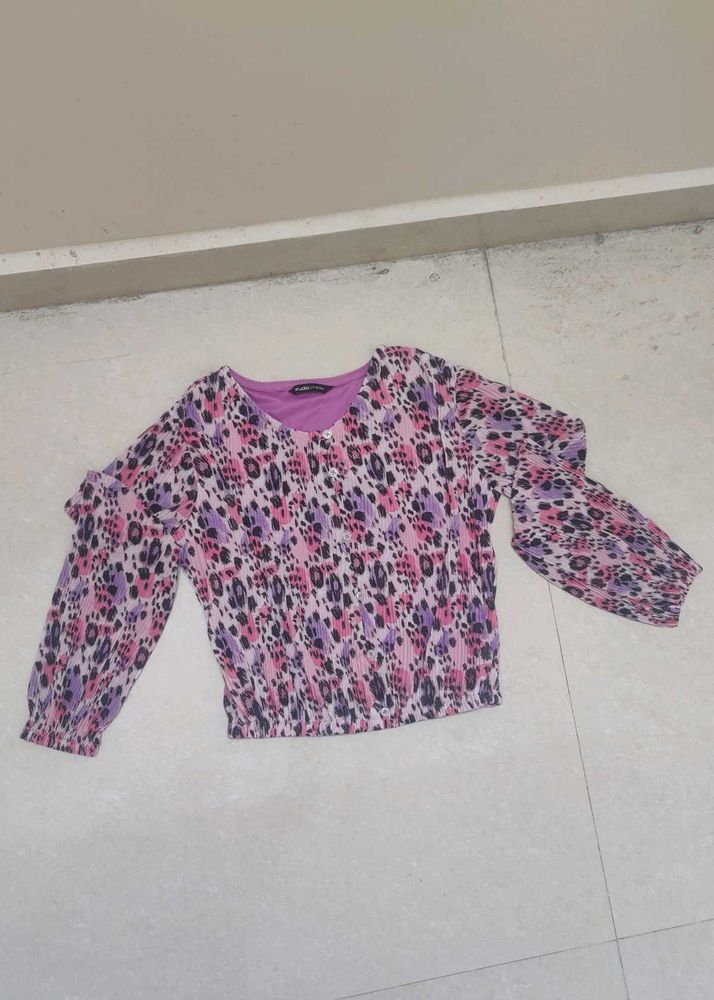 Sheer Leopard Print Blouse