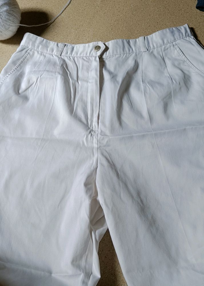 Formal White Cotton Pant