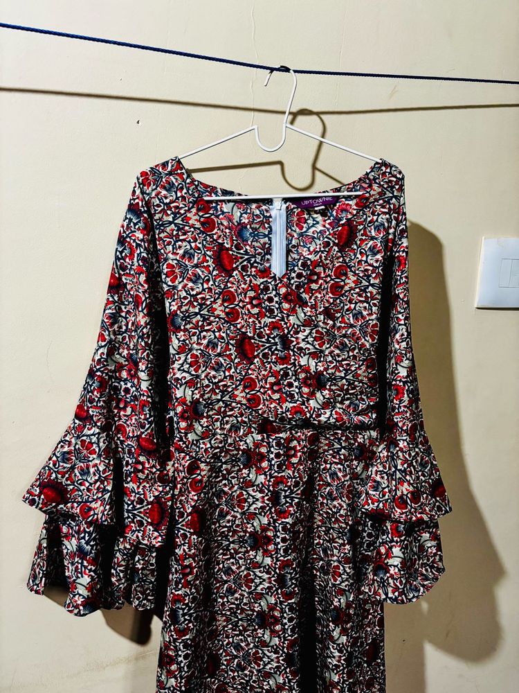 Multicoloured knee length dress - 3XL
