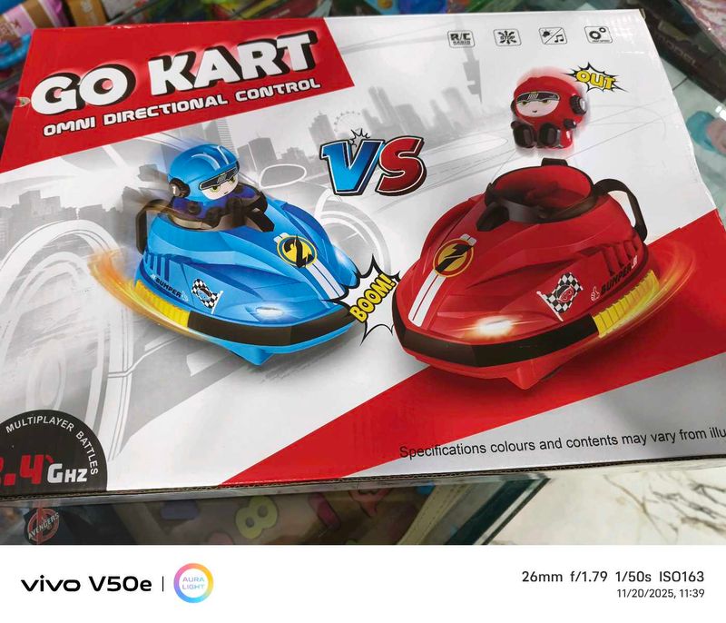 go cart chargeable two car with remote control
