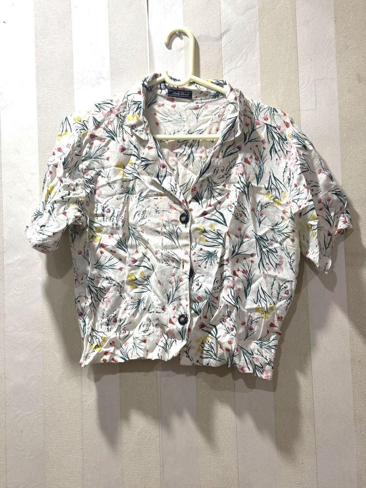 👚Floral Print Crop Top👚