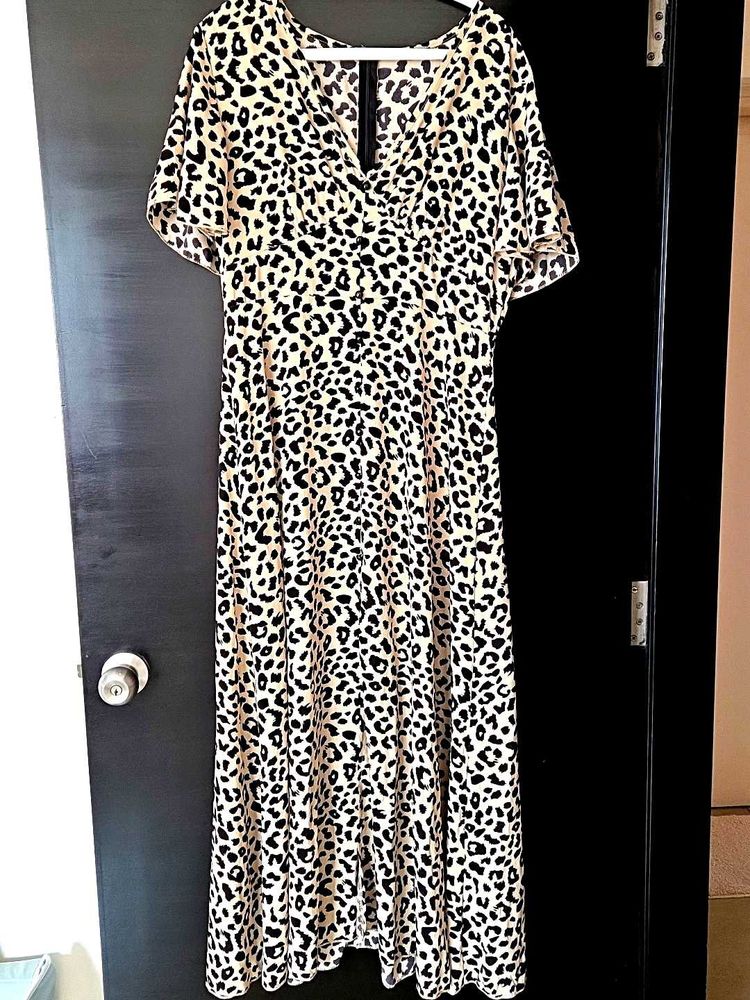Leopard Print Maxi Dress