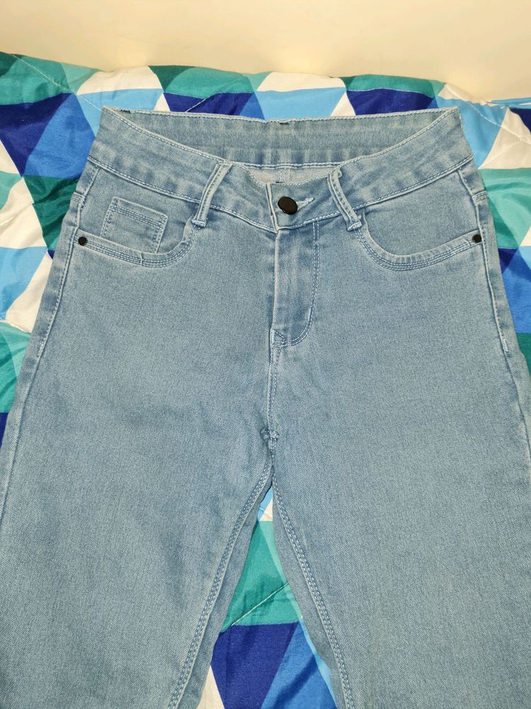 denim skinny blue mid waist jeans
