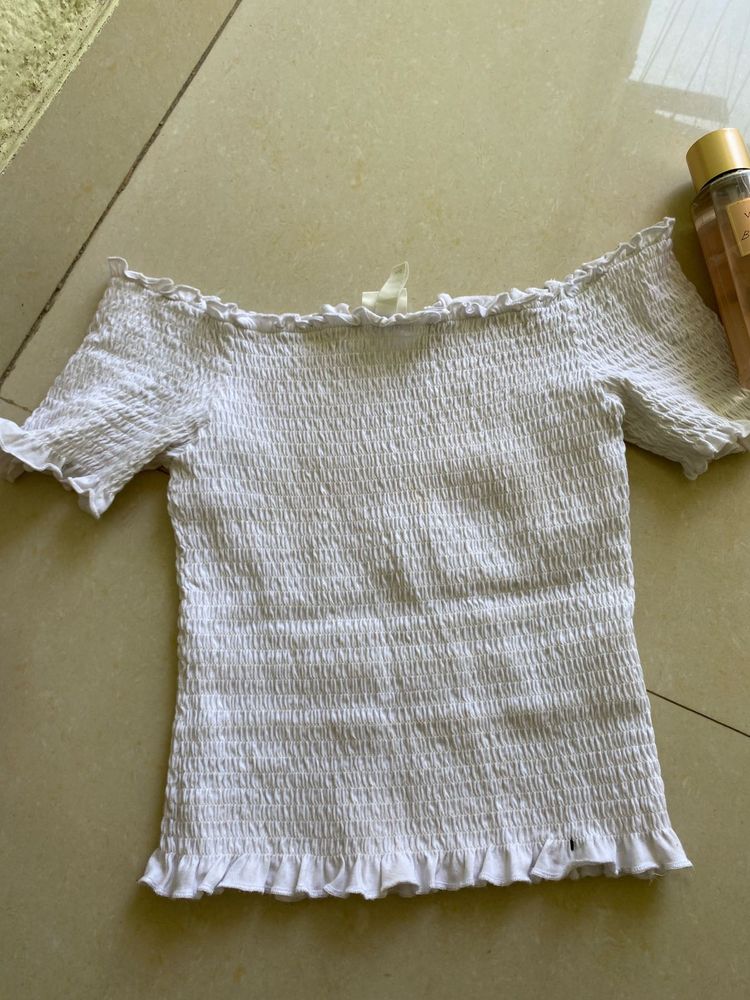 White Off-Shoulder Top