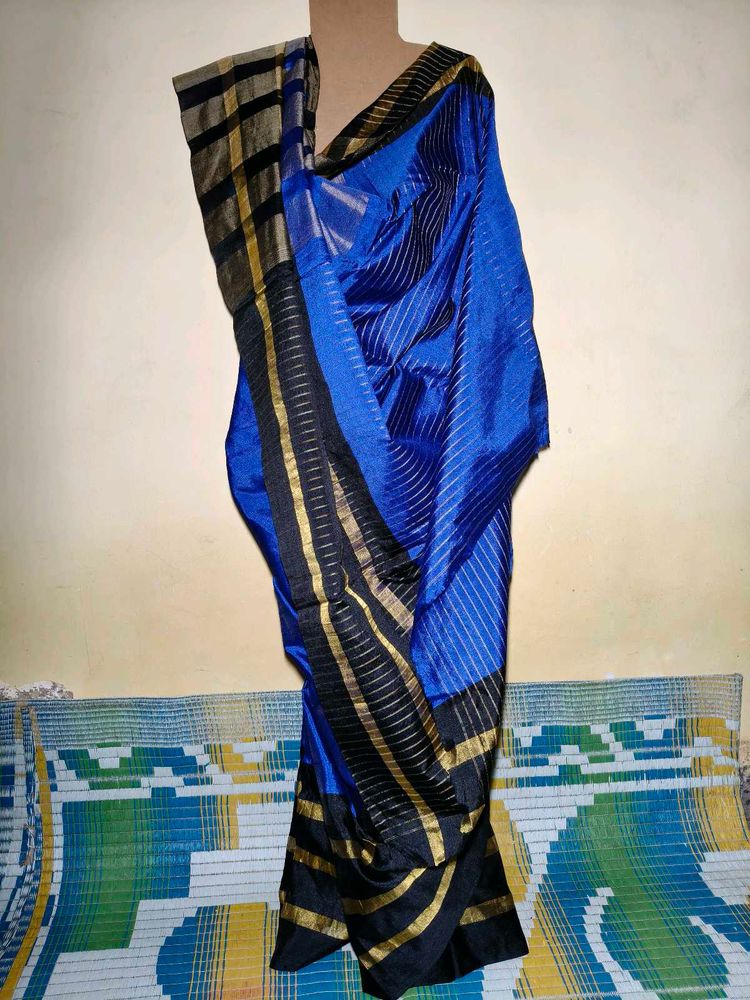 Blue Black Saree