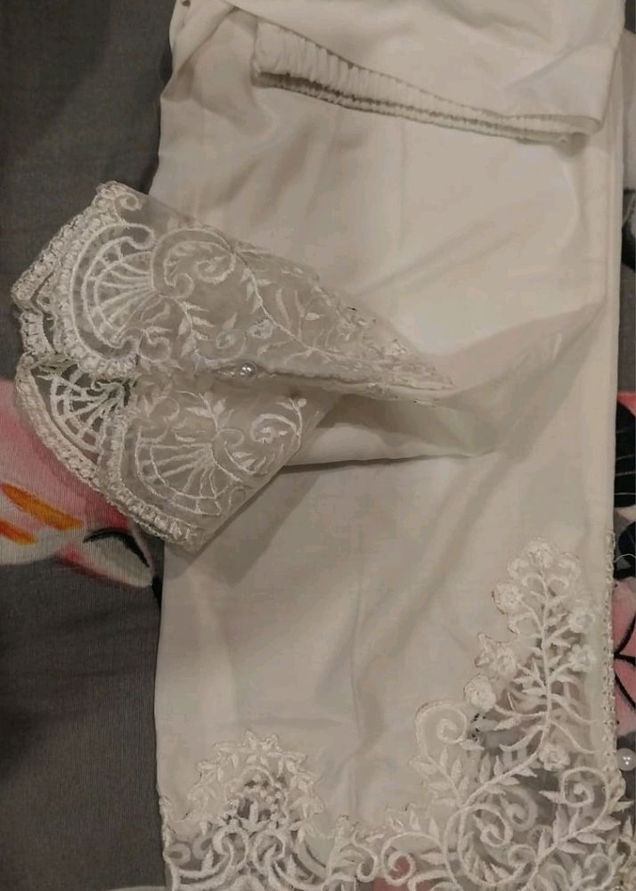 White Net Bottom Pant Xl Size