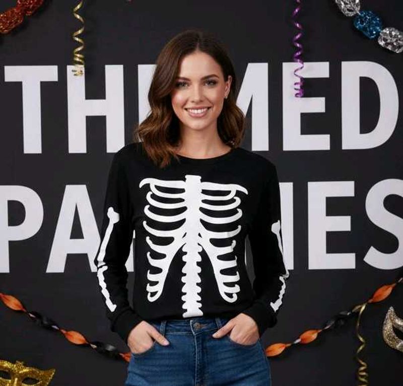 💀Spooky Season Essentials: Skeleton Tee🎃