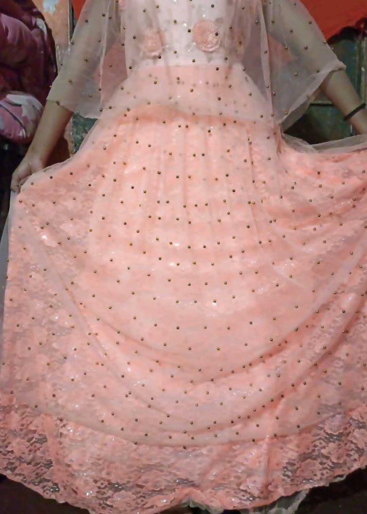 Pink Embellished Party Dress