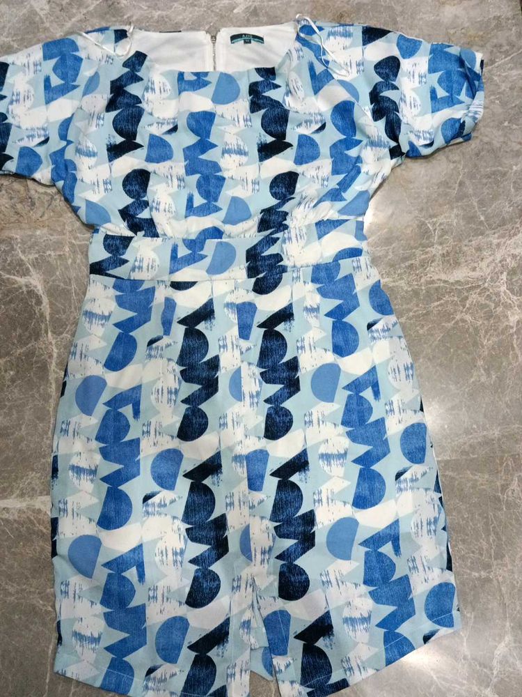 Blue Patterned Dress