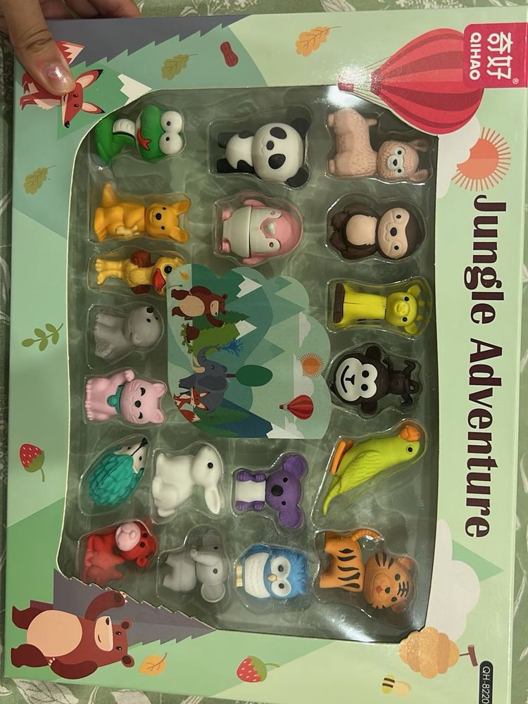 Animal Shape Eraser Set