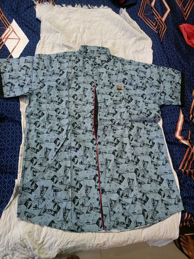 Maroon Branded Printed Shirt