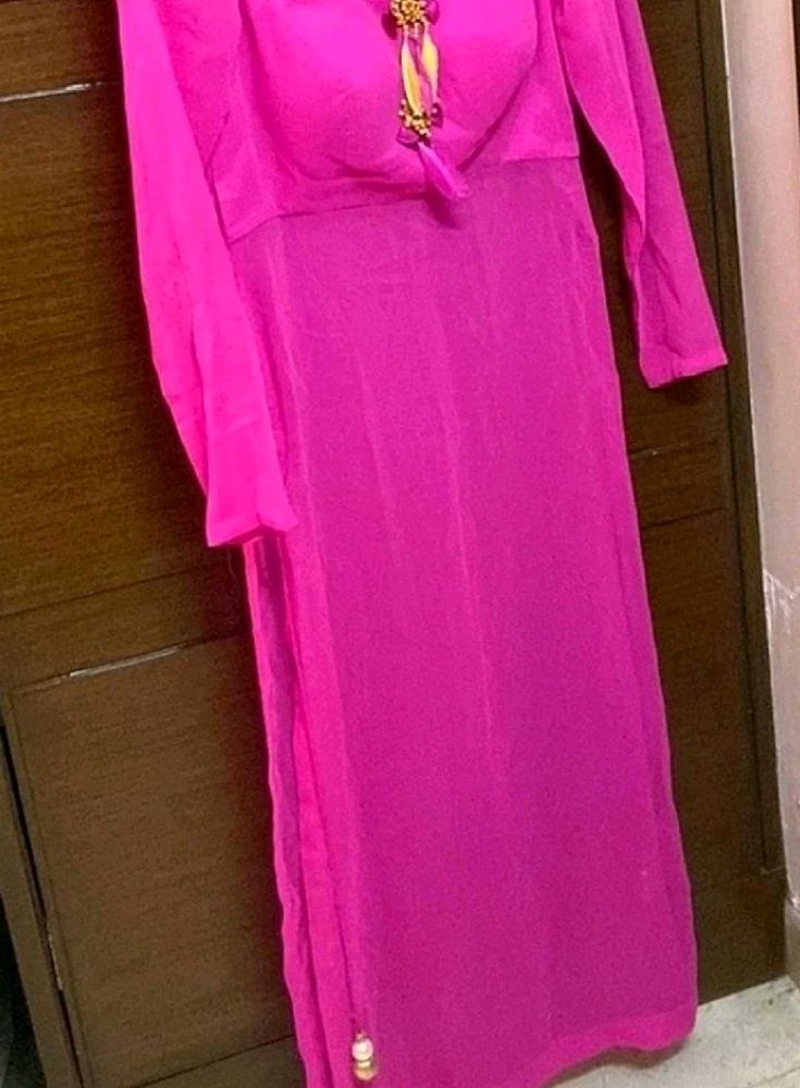NEW Custom-Made Rose Pink Chiffon Kurti