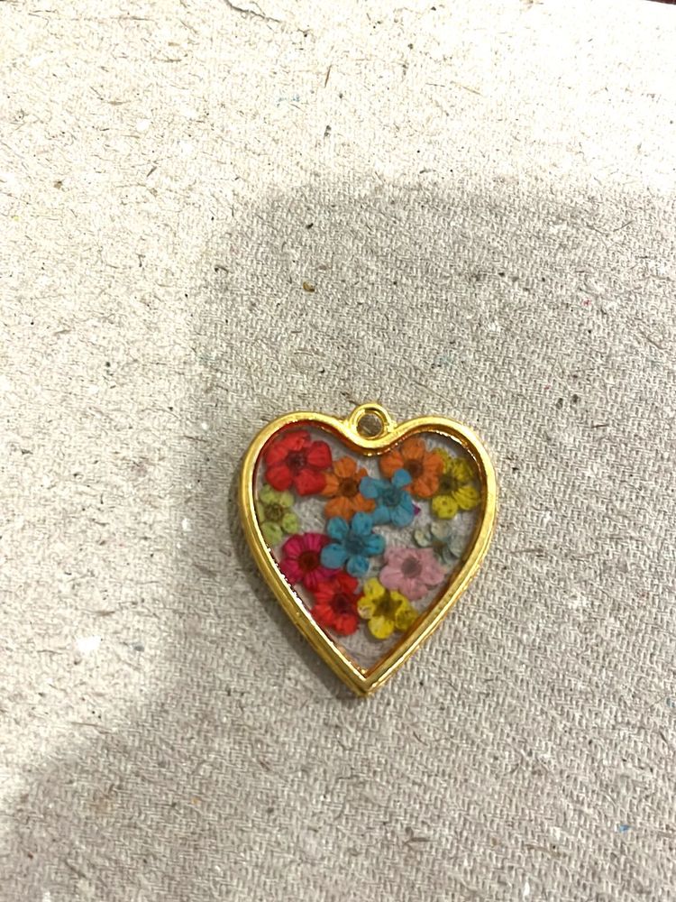 Handmade Floral Heart Pendant