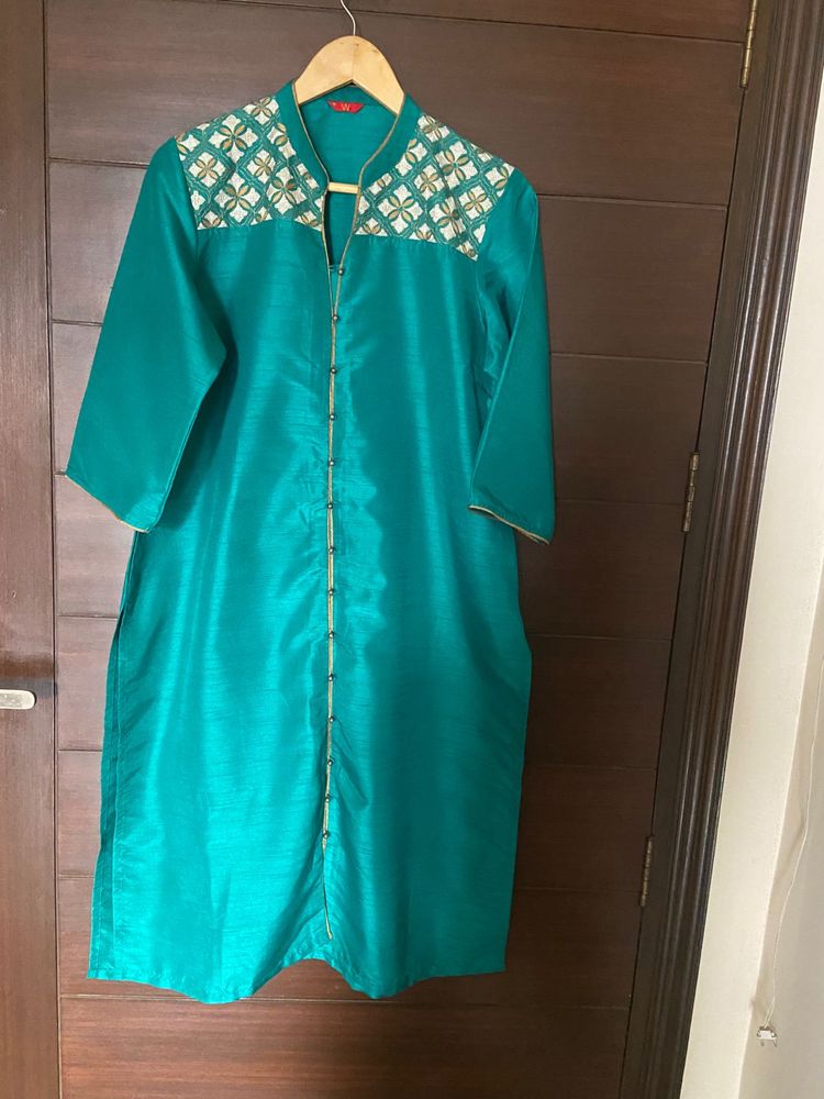 Elegant dark sea Green Kurta from (W)16