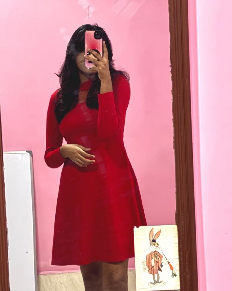 Red Long Sleeve Dress