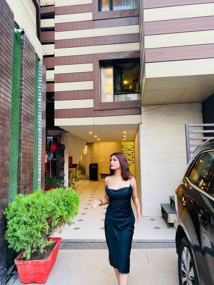 Sleek Black Slip Dress