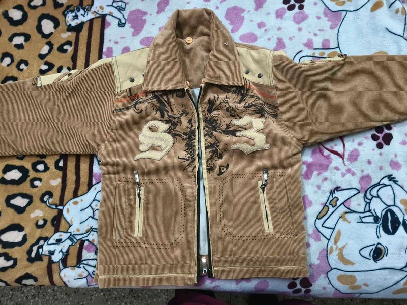 Boys Brown Corduroy Cotrise Jacket for 5-7 years