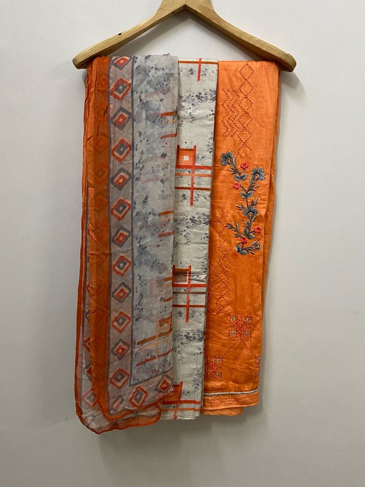 Cotton Embroidery Suit