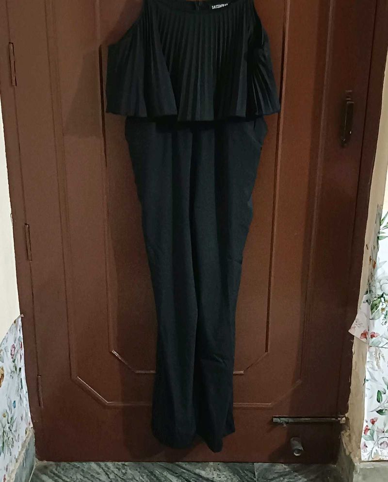 Black Frilled Jumpsuit